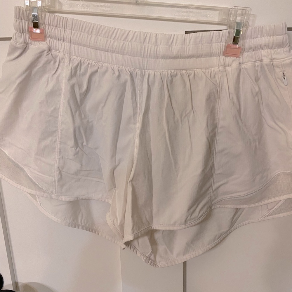 Lululemon Low Rise Hotty Hot Lined Shorts. Size 12 tall. 3 inch inseam.